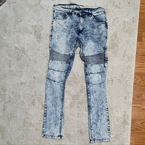 Men's Distressed acid washed Skinny Jeans (30/32)